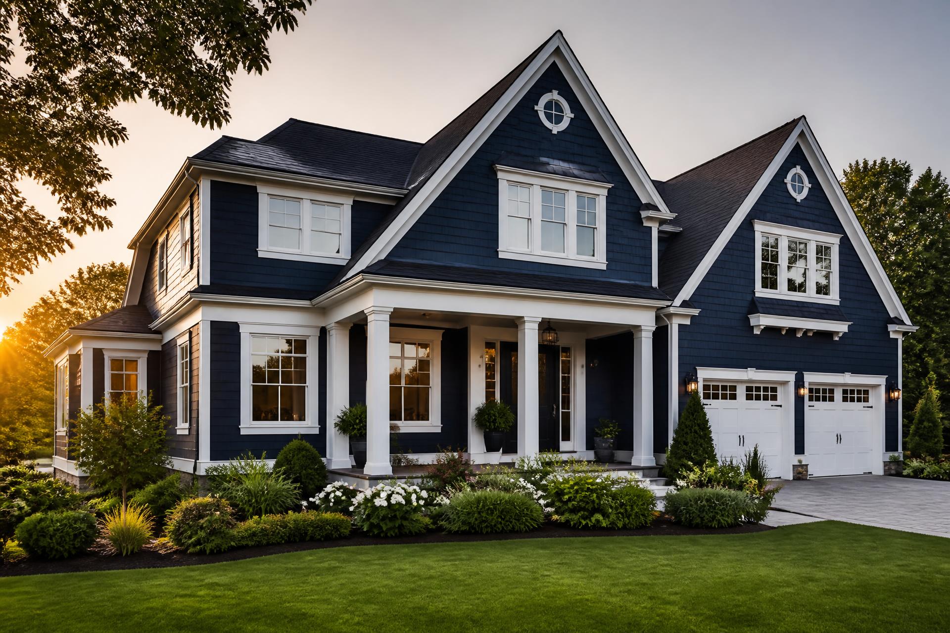 Luxury home with fresh exterior painting
