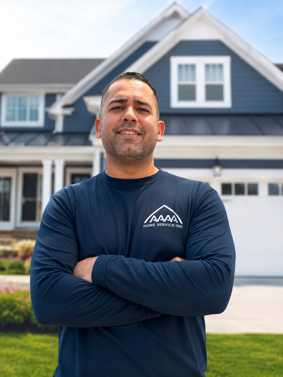 AAAA Home Service INC owner in front of a Cape Cod home