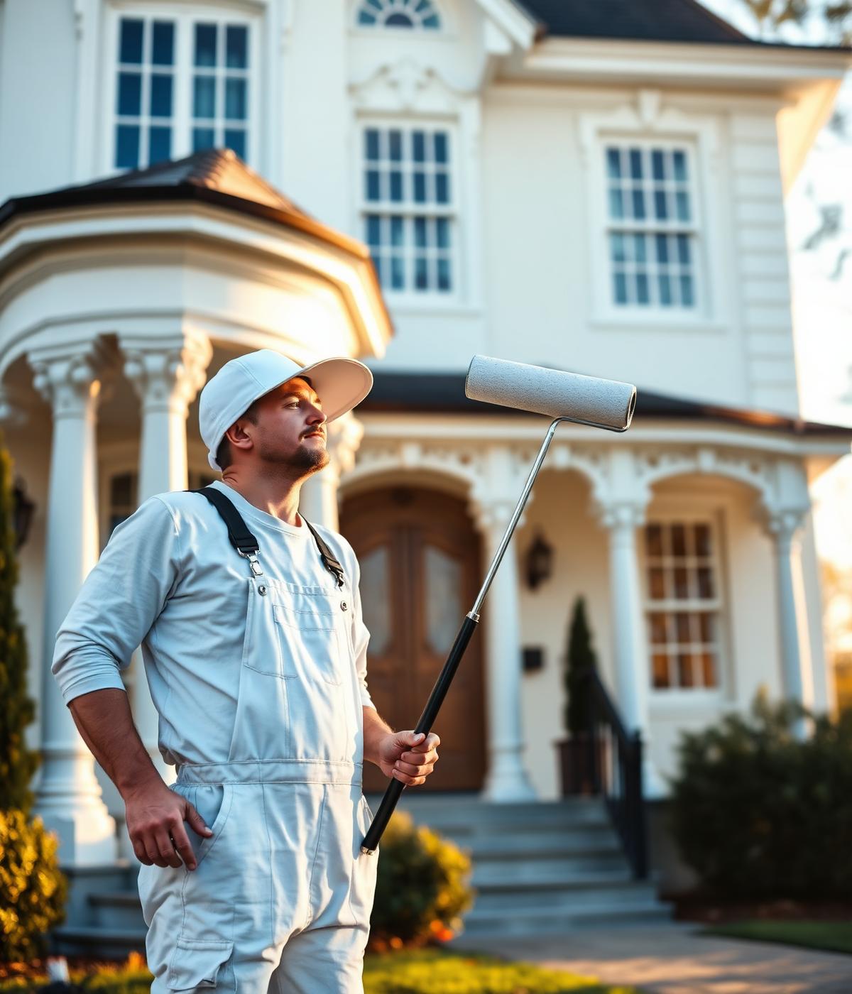 Professional painter at work